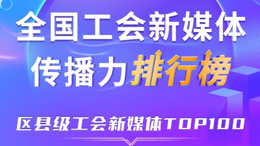 新一期全國縣級(jí)工會(huì)新媒體傳播力TOP100出爐！中關(guān)村科學(xué)城、宜昌五峰土家族自治縣、蘇州常熟市位列前三
