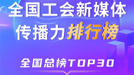 浙江、上海、深圳位列前三！新一期全國工會(huì)新媒體傳播力總榜TOP30出爐