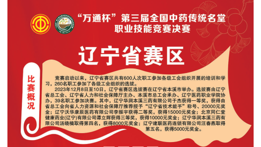 遼寧省賽區開展第三屆全國中藥傳統名堂職業技能競賽選拔賽